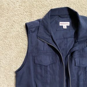 Merona Sleeveless Army Green Zip up Vest